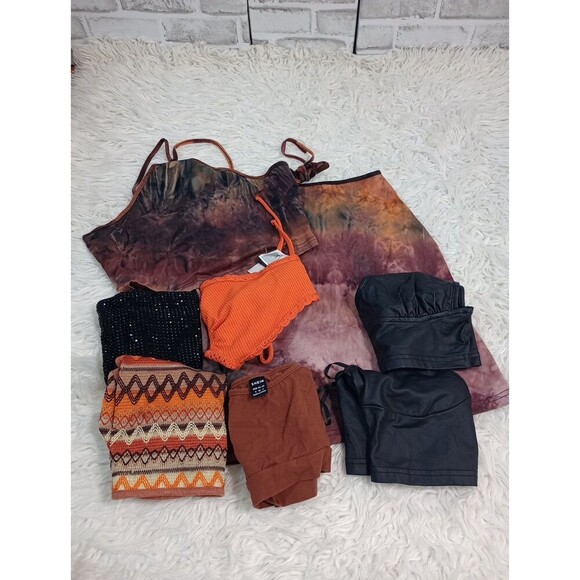 Shein Womens Juniors Crop Tops Halter Tops/Skirt Size XS-S Lot Of 8pcs - Picture 1 of 16